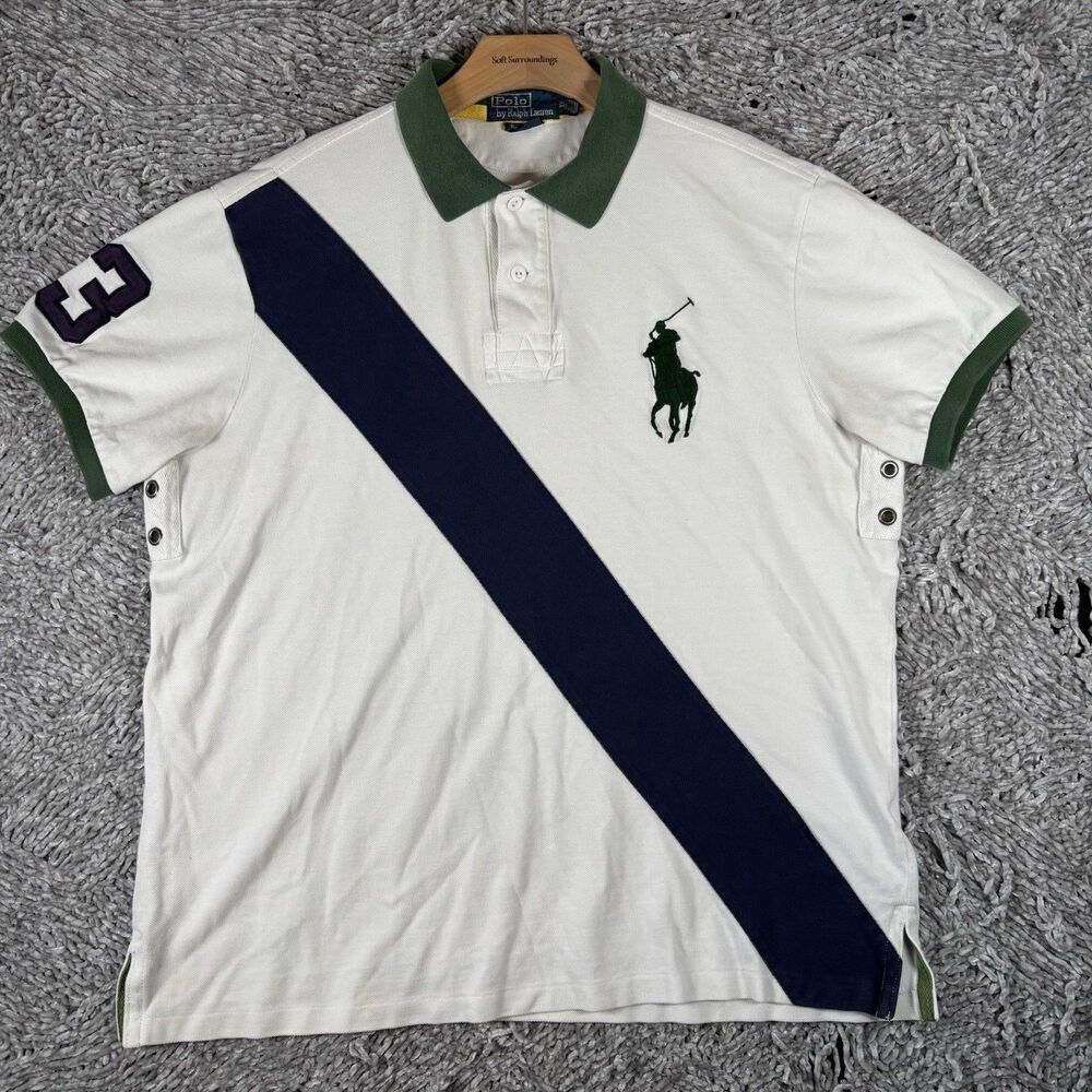Polo Ralph Lauren Big Pony Polo Shirt Men’s XL Custom Fit EMBROIDERED Rugby Golf